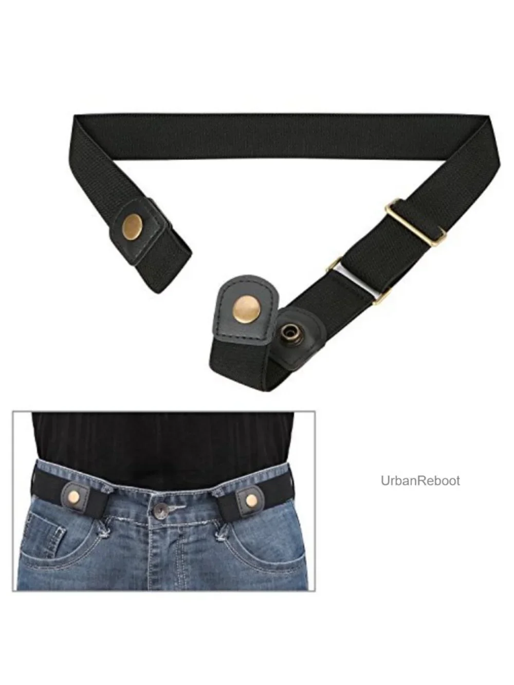 Invisible Elastic Stretch Belt No Buckle for Women Men Fits 24-50 Waist